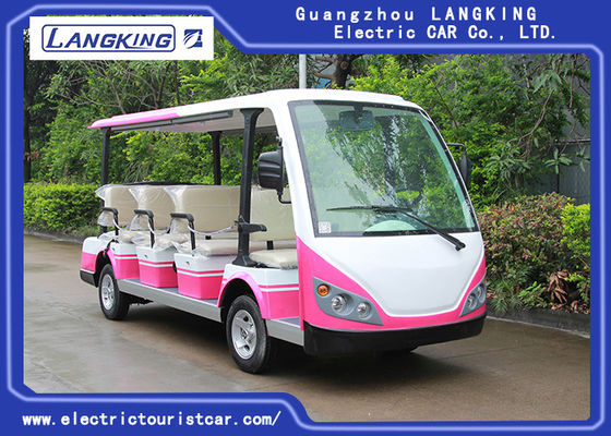 Bus turístico eléctrico rojo/del blanco 11 del pasajero 72V 7.5KW para la comunidad residencial
