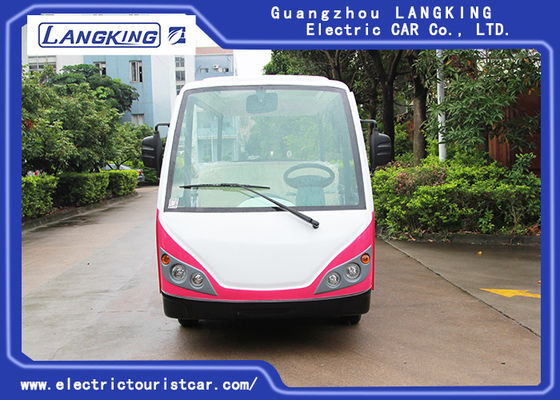 Bus turístico eléctrico rojo/del blanco 11 del pasajero 72V 7.5KW para la comunidad residencial