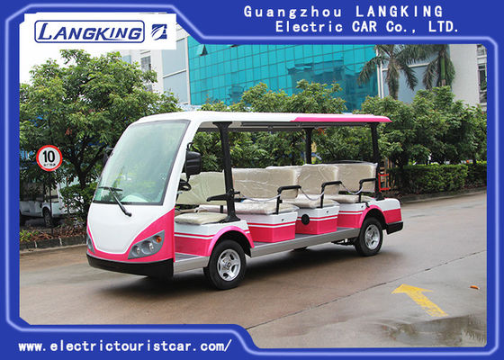 Bus turístico eléctrico rojo/del blanco 11 del pasajero 72V 7.5KW para la comunidad residencial