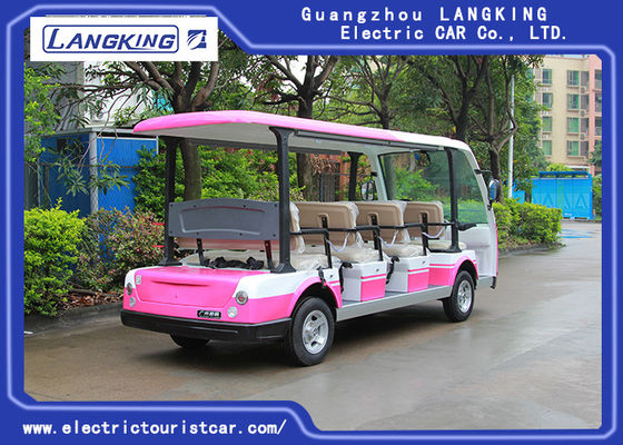 Bus turístico eléctrico rojo/del blanco 11 del pasajero 72V 7.5KW para la comunidad residencial