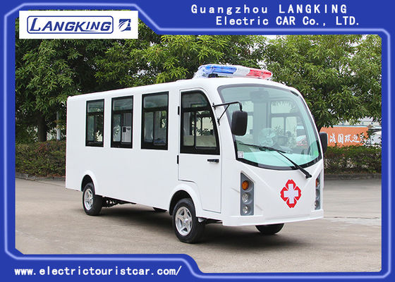 La ambulancia eléctrica modificada para requisitos particulares 8 del carro de golf del color asienta + 1 motor de CA de la cama 72V /7.5KW