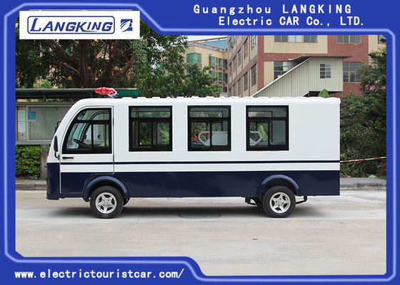 Coche eléctrico de la ambulancia del color azul/blanco con Toplight para el hospital