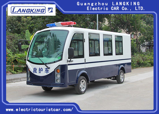 Coche eléctrico de la ambulancia del color azul/blanco con Toplight para el hospital