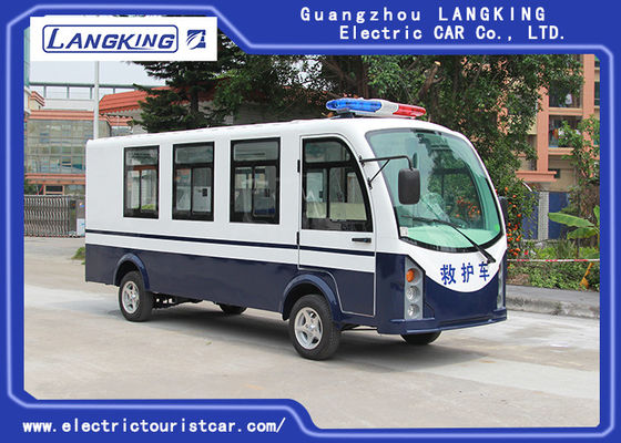 Coche eléctrico de la ambulancia del color azul/blanco con Toplight para el hospital
