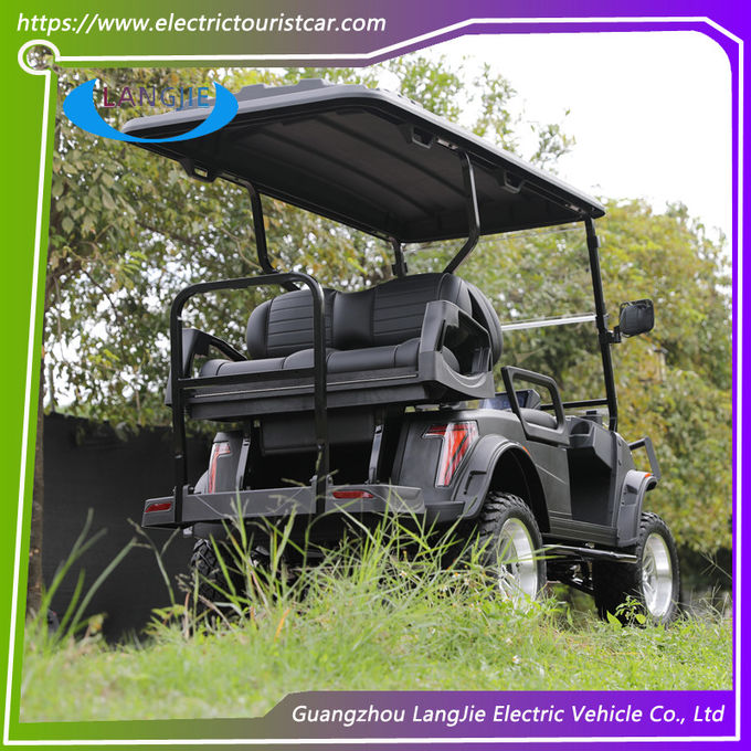Carros de golf eléctricos de 48 V 4 asientos con controlador de motor de CA de color negro 1