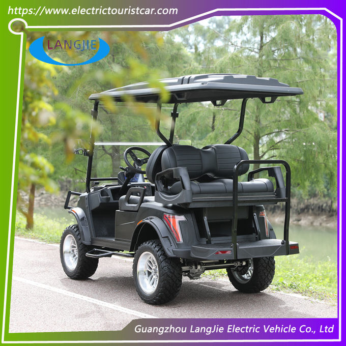 Carros de golf eléctricos de 48 V 4 asientos con controlador de motor de CA de color negro 0